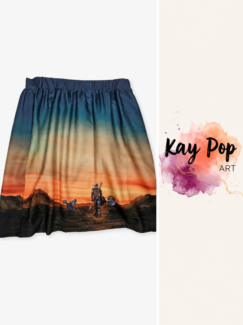 Kay Pop Art Star Wars The Mandalorian & Grogu Skirt – Size 1X
